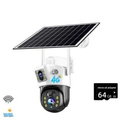 Caméra Surveillance Solaire HD WiFi/4G - Vision Nocturne PTZ