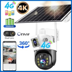 Caméra Surveillance Solaire HD WiFi/4G - Vision Nocturne PTZ