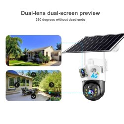 Caméra Surveillance Solaire HD WiFi/4G - Vision Nocturne PTZ
